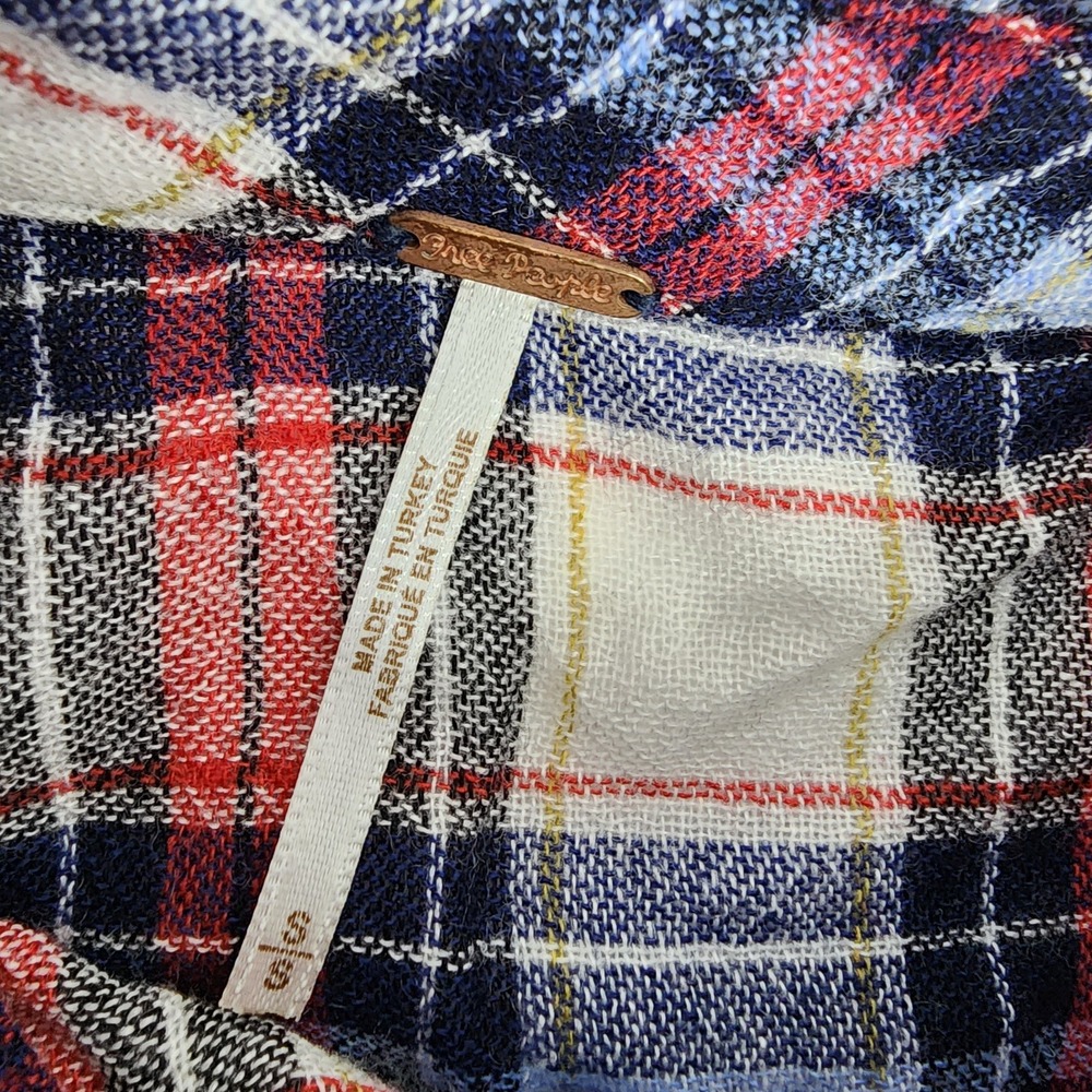 Free People Button Up Shirt Women's Small Promise Everything Long Sleeve Top - Picture 6 of 7